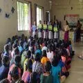 Children attending class